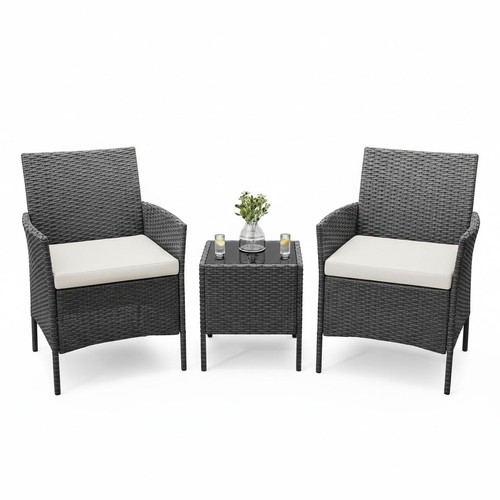 3er set rattan gartensessel - set,
