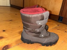 Tchibo Gr.36/37 Mädchen Winterstiefel Schuhe, Braun/Rot, Klettverschluss Top! ￼￼