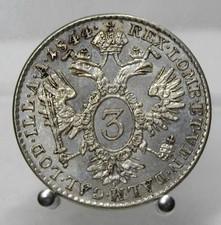 3 Kreuzer 1844 A, Stgl., Wien, Ferdinand I., Silber