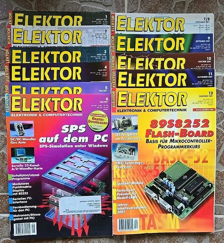 Elektor jahrgang 2001 komplett - elektor,