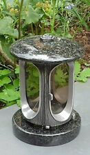 Grablaterne Grablicht Grabschmuck aus Stein  Impala für Friedhof Grab Garten