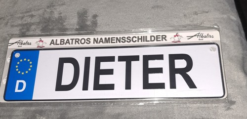 Namensschild dieter 5x6 5cm - dieter, 25,5x6,5cm