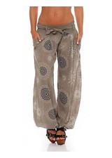 Damen Pumphose Muster Print Haremshose Pluderhose Yogahose 3481