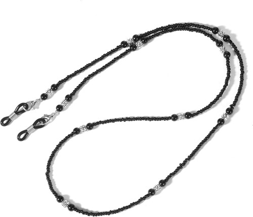Perlen schwarze brillenkette - perlen,