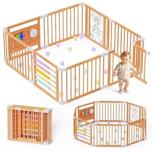 Laufstall baby holz - holz, mit