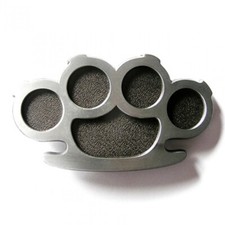 Buckle Schlagring Fighter silbern Gürtelschnalle