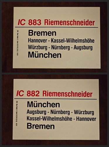 Zuglaufschild ic882 - zuglaufschild,