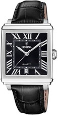 FESTINA Armbanduhr On The Square F20681/1 Quarzuhr Lederarmband Datum 33/39mm