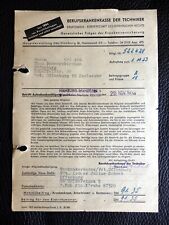 Aufnahmebestätigung Techniker Krankenkasse/Berufskrankenkasse der Techniker 1953