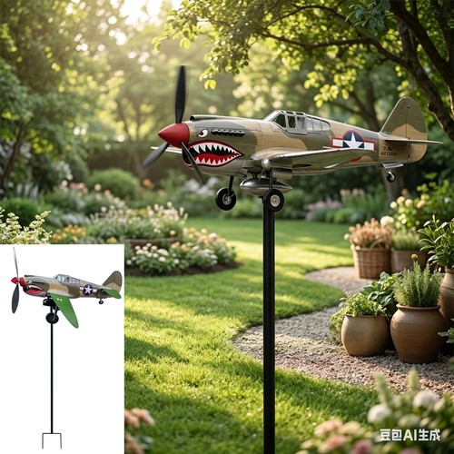 Gartenstecker windrad flugzeug - gartenstecker,