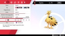 Shiny Galar Zapdos 6IV | LVL