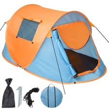 Pop-Up Wurfzelt Pop Up Zelt Selbstaufbauendes Zelt blau/orange B-Ware