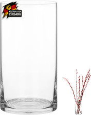 Zylindrische Glasvase 20x10cm