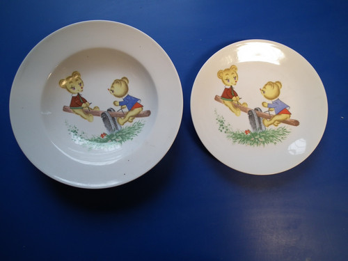 Kinderteller flach ddr teddy - ddr,