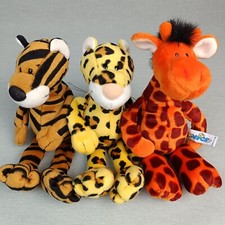 Nici Gepard Tiger Giraffe ❤️ Kuscheltier Stofftier Plüsch SET altes blaues Logo