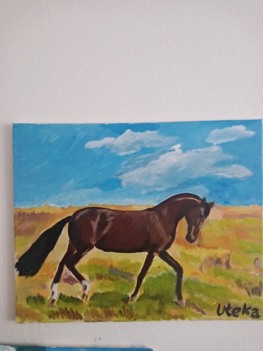 Trabendes pferd der - in,