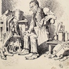 Karikatur Humor Männerbildnis