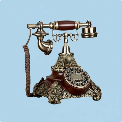 Vintage telefon verziertes - vintage, telefon,