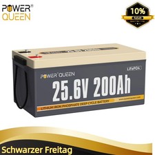 Power Queen 24V 200Ah LiFePO4 Akku Lithium Batterie mit 5120Wh Max. Energie BMS