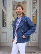 D'VILLER KARELLI Jeans Herrenjacke blau 80er TrueVINTAGE 80s denim jacket blue