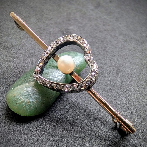Antike brosche gold 585 - brosche,