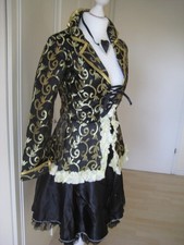 KOSTÜM  - KARNEVAL / HALLOWEEN KOSTÜM - PIRATEN KOSTÜM - GR: S - GOLD-SCHWARZ