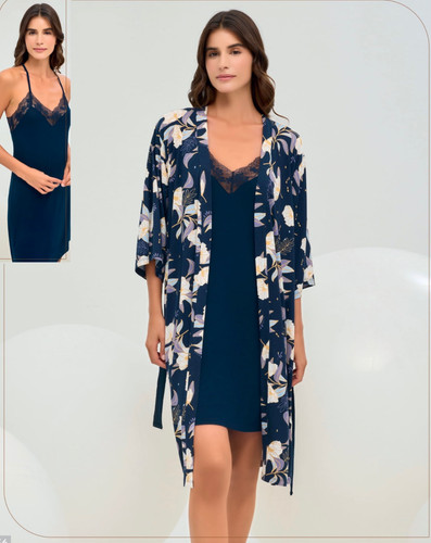 Damen set morgenmantel - set,