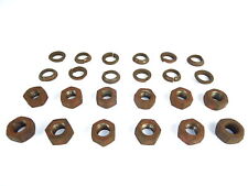 12 x Radmuttern M18x2,5 SW27mm + Federring konisch von hinten Fendt F12 Traktor