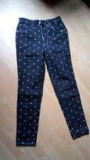 Benetton Jeans-Hose schwarz mit silbernen aufgestickten Sternen Gr. 30