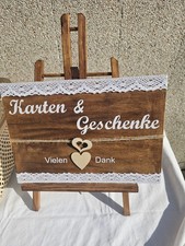 Tischaufsteller Hochzeit Deko Vintage "Geschenketisch" A4 mit Staffelei