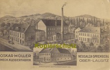 s/w Foto AK Neusalza - Spremberg; Kleiderfabrik Oskar Müller, komplett, um 1910