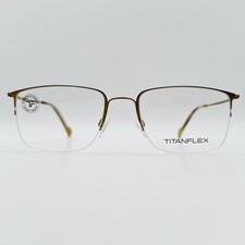 Eschenbach Brille Damen Herren eckig gold Halbrand 820764 Titanflex NEU