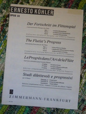 Köhler Ernesto: Fortschritt im Flötenspiel Querflöte  Leichte Übungsstücke