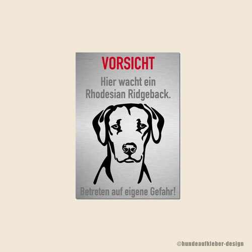 Rhodesian ridgeback warnschild - rhodesian,