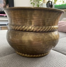 Großer alter Messing Blumen