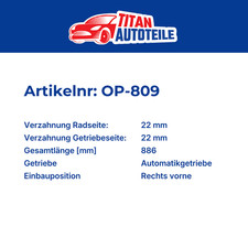 Antriebswelle vorne rechts