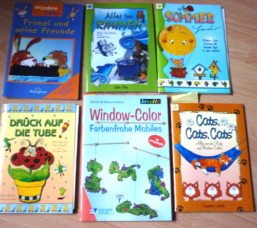 Stück window color - 6, bücher