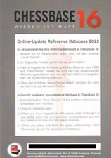 ChessBase - Online-Update Referenzdatenbank / Reference Database 2022  NEU / NEW