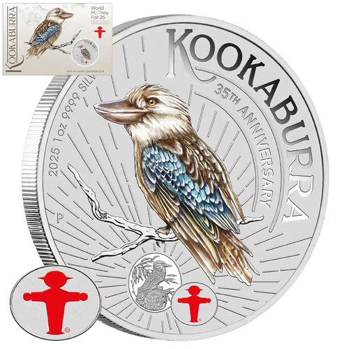 Silbermünze kookaburra wmf - silbermünze,