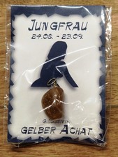 ??⚒ 1 Sternzeichen Jungfrau Anhänger Gelber Achat TOP!??⚒