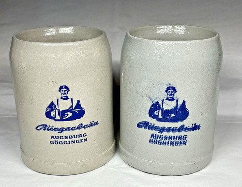 Pair german stoneware beer - german,