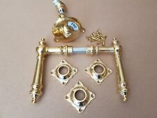 Messing Poliert Antik Style Klo Türgriff  WC Toiletten Rosetten Türbeschlag R29P