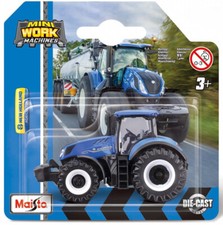 Maisto New Holland Traktor Kinder Spielzeug Modell Auto Metall Trecker 1:64 Blau