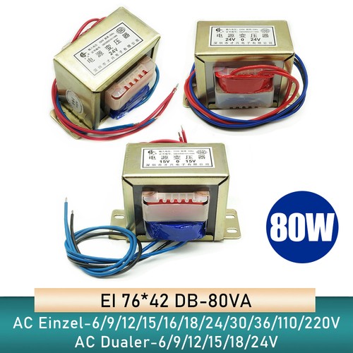 80w leistung transformator - 80w/va,