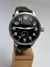 ZENO-WATCH BASEL HANDAUFZUG ETA 6498 ARMBANDUHR MILITÄR DESIGN , EDELSTAHL BIG
