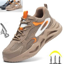 Herren Damen Atmungsaktive Sicherheitsschuhe S3 Stahlkappe Sneaker Arbeitsschuhe