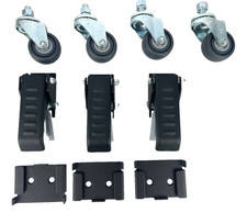 Werkstattrollen POWERTEC 17002 4 Stück 6,4 cm Polyurethan-Rädern Räder Rollen