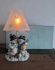 PartyLite P7866 Schneefamilie Schneemann Teelichtlampe, Lampe, Weihnachten, Deko