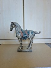 Dekorative Pferdestatue Tang-Dynastie türkis/rostbraun neu ohne Preisschild 