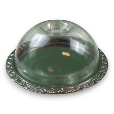 Vintage Käseglocke mit Haube – Servierplatte Metall & Kunststoff – Retro Design